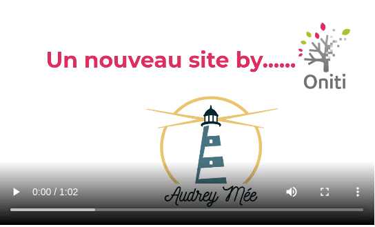 capture d'ecran de la video de présentation du site d'audrey mee