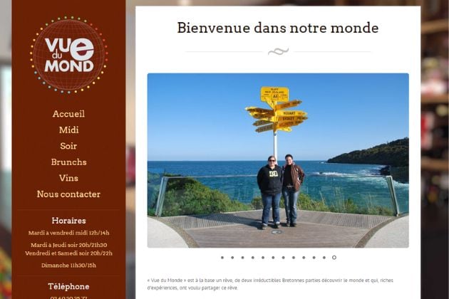 Copie d'écran du site Vue du monde réalisé par l'agence Oniti à Nantes.