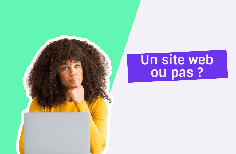 femme se questionne sur le fait de faire un site web