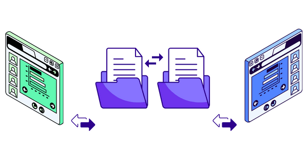 Illustration d'échange de fichier entre logiciels